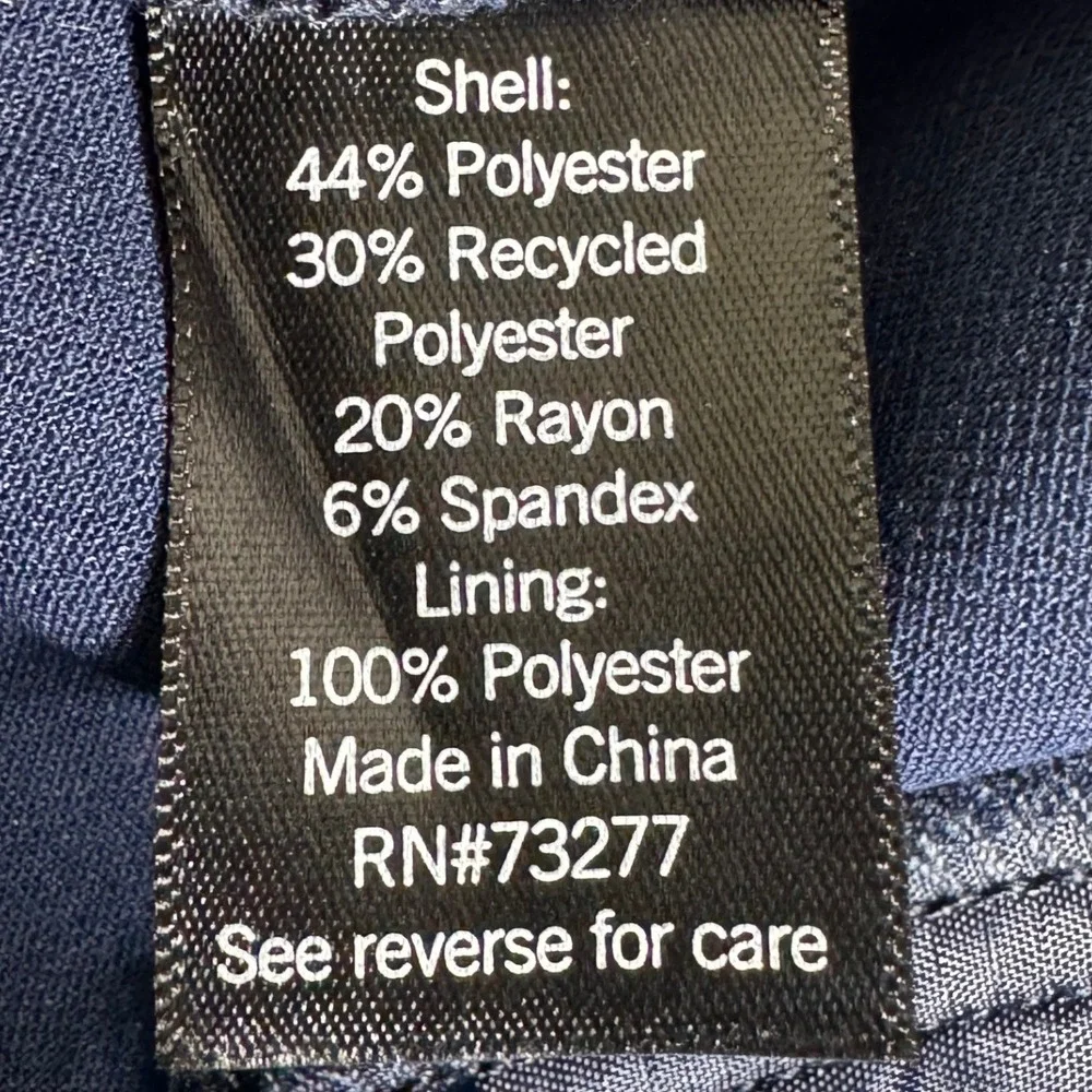 SO Womens High Rise Wide Leg Trouser Navy Blue Pleated Pants JG52X772RS Size L - Picture 7 of 9